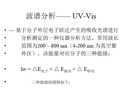 仪器分析UV-Vis