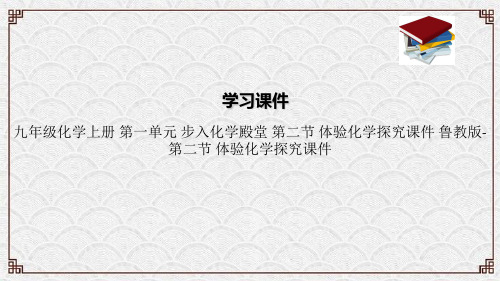 九年级化学上册 第一单元 步入化学殿堂 第二节 体验化学探究课件 鲁教版-第二节 体验化学探究课件