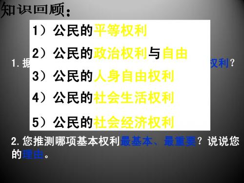 6.1 维护人身权利 课件(粤教版八年级下)