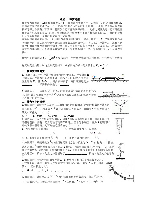 难点1弹簧问题