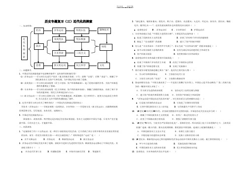 人教版八年级历史复习专题近代化探索