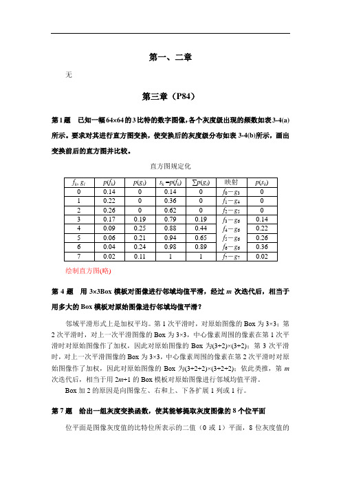 部分课后习题参考(新)——【数字图像处理DSP 武汉大学】