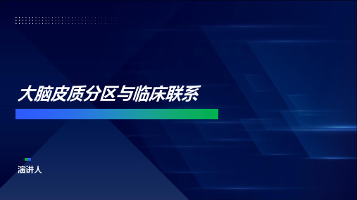 大脑皮质分区与临床联系