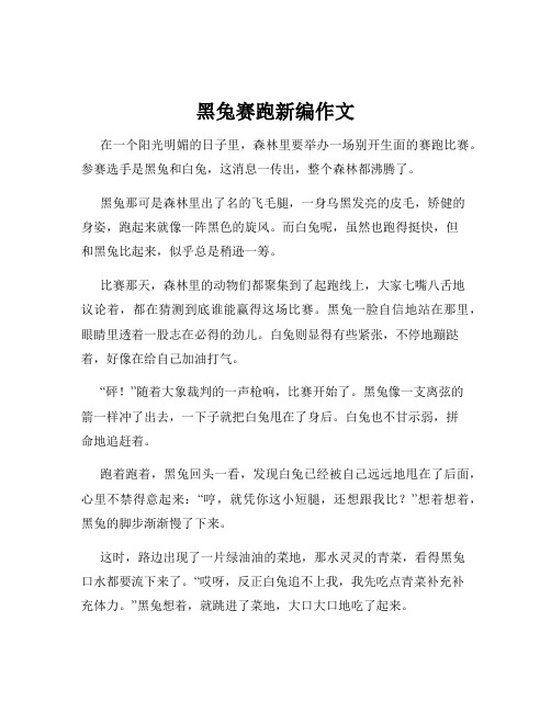 黑兔赛跑新编作文