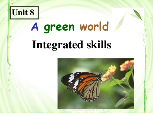 牛津译林版英语八年级下册 Unit 8 world Integrated skills课件