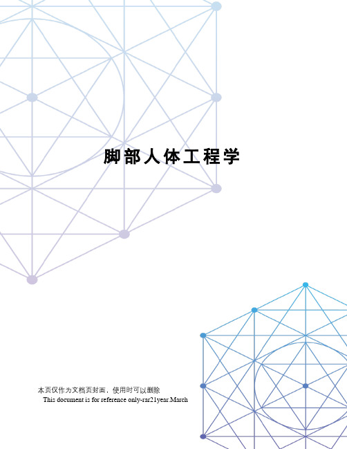 脚部人体工程学