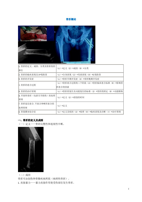 2016年普外科中级资料：骨折概论(专业知识)