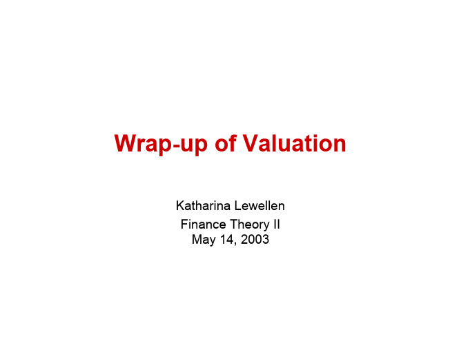 lecture-11-sectionB-Wrap up of Valuation