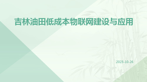 吉林油田低成本物联网建设与应用