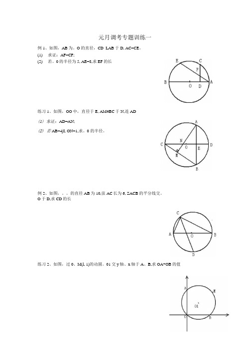 元月调考专题复习(1).docx