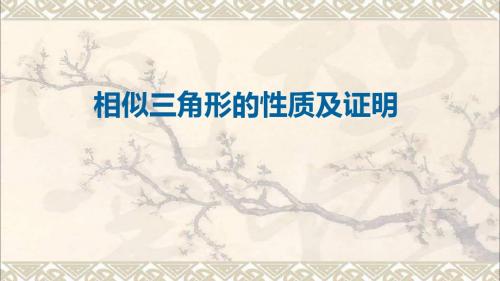 九年级数学上册18《相似形》相似三角形的性质及证明课件(新版)北京课改版