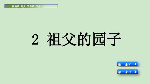 部编版五年级语文下册--2 祖父的园子(课件)