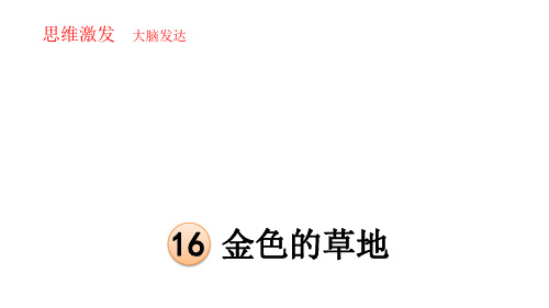 人教部编版三年级语文上册精品课件:16金色的草地(共10张PPT)
