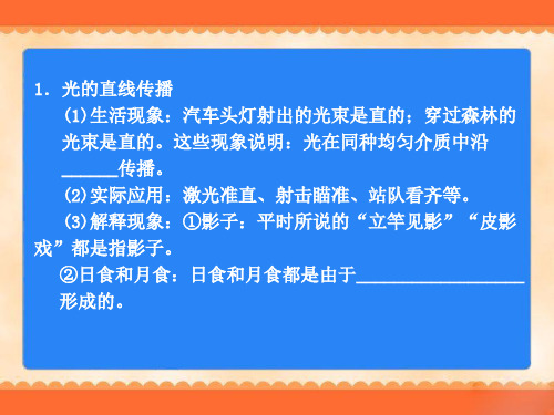 初中物理_《光现象》教学课件设计