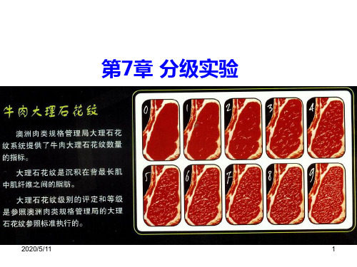 食品感官评价 C 第7章 分级实验