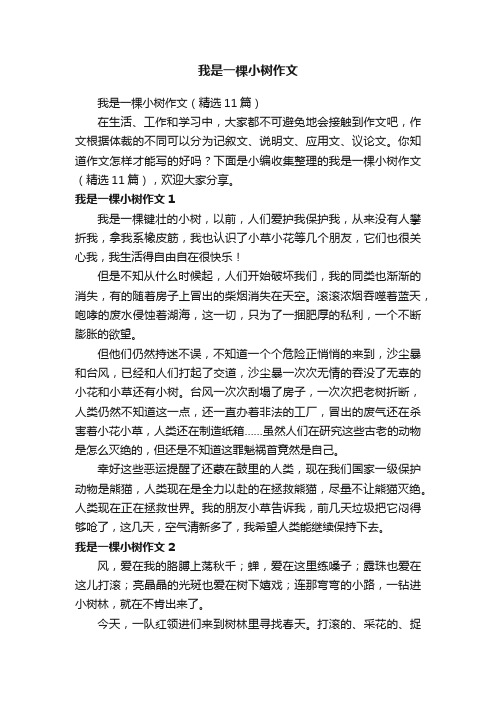 我是一棵小树作文（精选11篇）