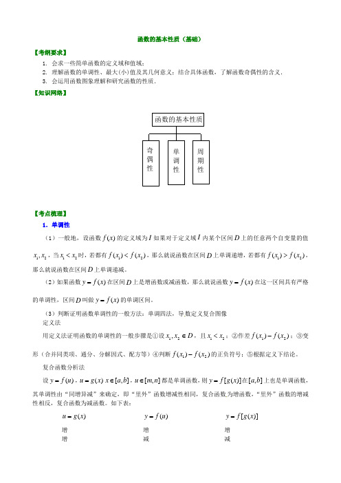 函数的基本性质(基础)