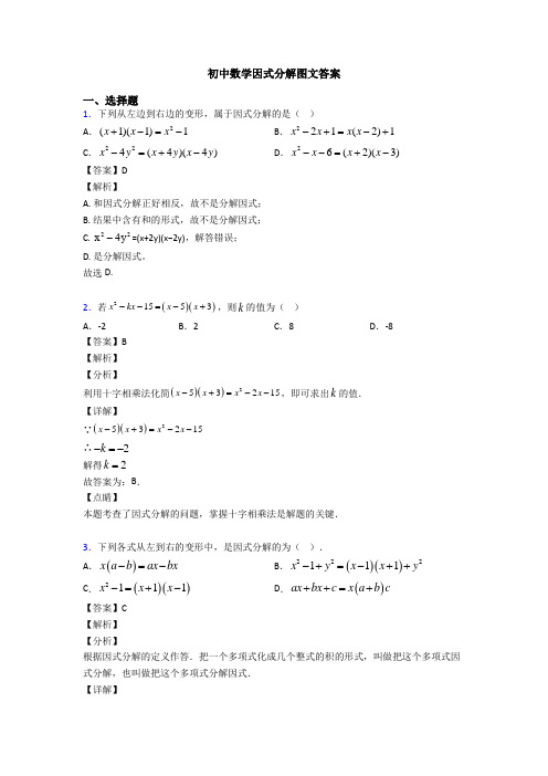 初中数学因式分解图文答案