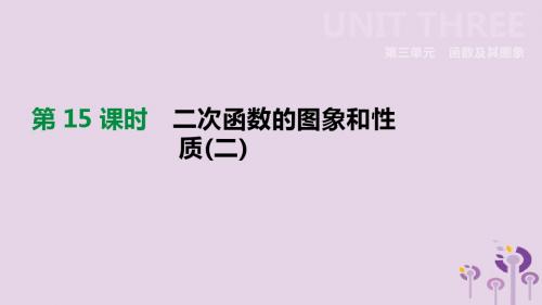 2019年中考数学总复习第三单元函数第15课时二次函数的图象和性质(二)课件湘教版