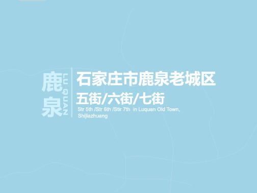 石家庄市鹿泉区567街区拆迁改造旧城更新统筹规划