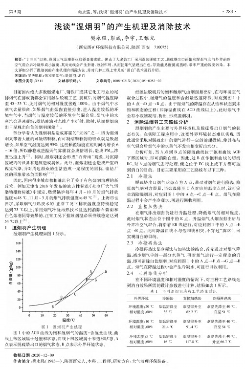 浅谈“湿烟羽”的产生机理及消除技术