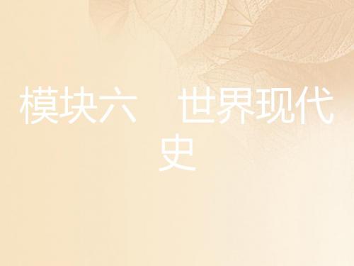 安徽省2017年中考历史第一部分教材知识梳理模块六世界现代史主题一苏联社会主义道路的探索复习课件