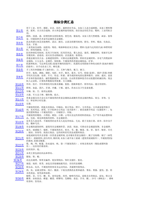 商标分类(45类)