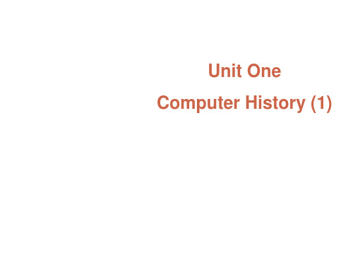 计算机专业英语unit 1_Computer History 1