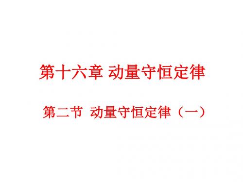 16.2 动量守恒定律(一) (共16张PPT)