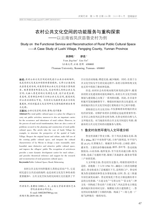 农村公共文化空间的功能服务与重构探索——以云南省凤庆县鲁史村为例