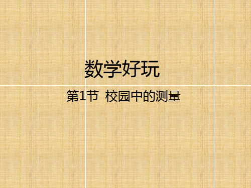 小学数学三年级上册(北师大版)第1节  校园中的测量课件