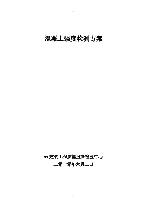 施工现场主体结构实体检测方案