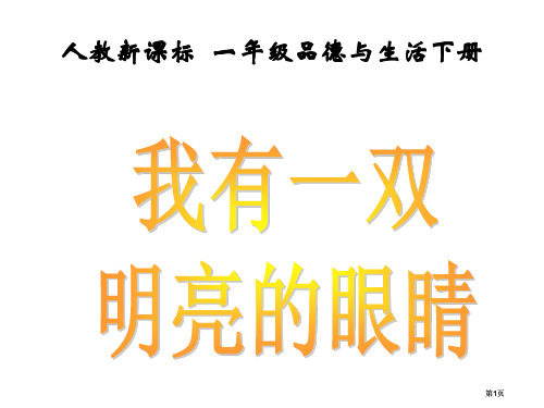 小学思品我有一双明亮的眼睛公开课一等奖优质课大赛微课获奖课件