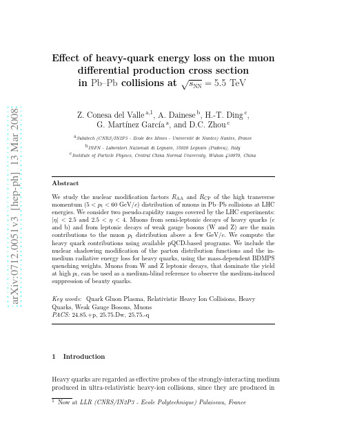 Effect of heavy-quark energy loss on the muon differential production cross section in Pb-P