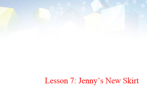 《Jenny's New Skirt》Colours and Clothes 教学 图文