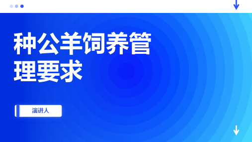 种公羊饲养管理要求