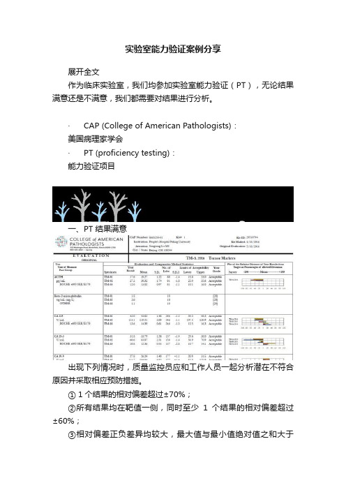 实验室能力验证案例分享