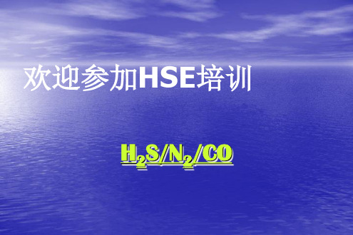 硫化氢、氮气、一氧化碳培训