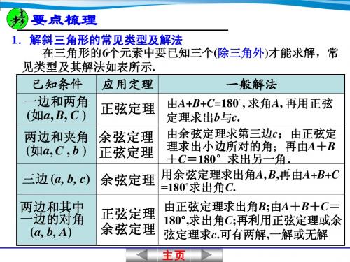 正弦定理、余弦定理应用举例