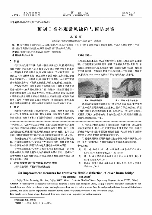 预制T梁外观常见缺陷与预防对策