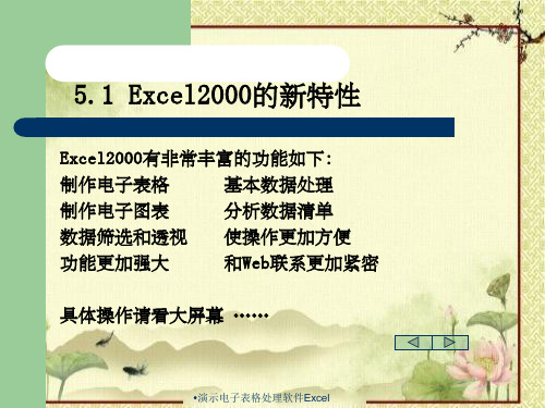 演示电子表格处理软件Excel