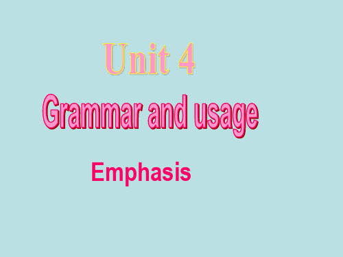 译林英语选修8Unit4 Grammar and usage (共20张PPT)