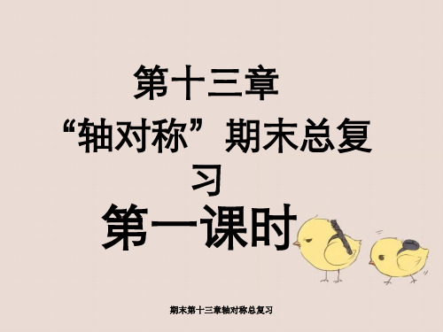 期末第十三章轴对称总复习