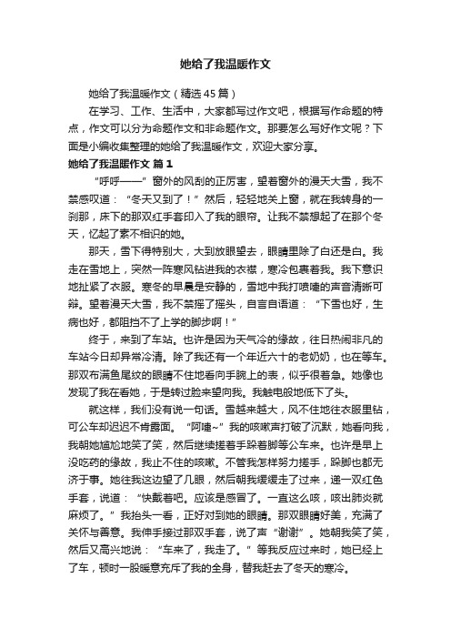 她给了我温暖作文（精选45篇）