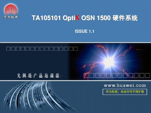 TA105101 OptiX OSN 1500 硬件系统 ISSUE1.1