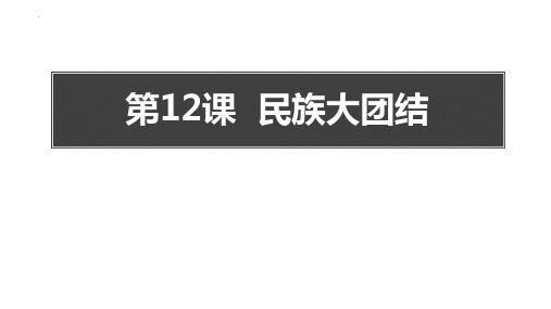 新部编版八年级历史下册《民族大团结》ppt教学课件