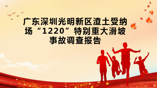 广东深圳光明新区渣土受纳场“1220”特别重大滑坡事故调查报告