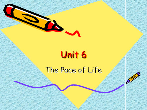 unit 6 the Pace of Life全新版大学英语第四册第六单元