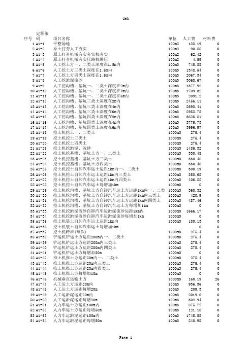 2010版广东省建筑与装饰工程综合定额(EXCEL)