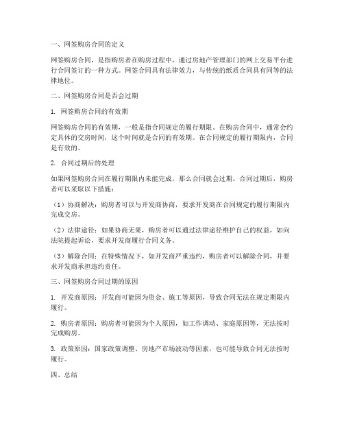 网签购房合同会过期嘛